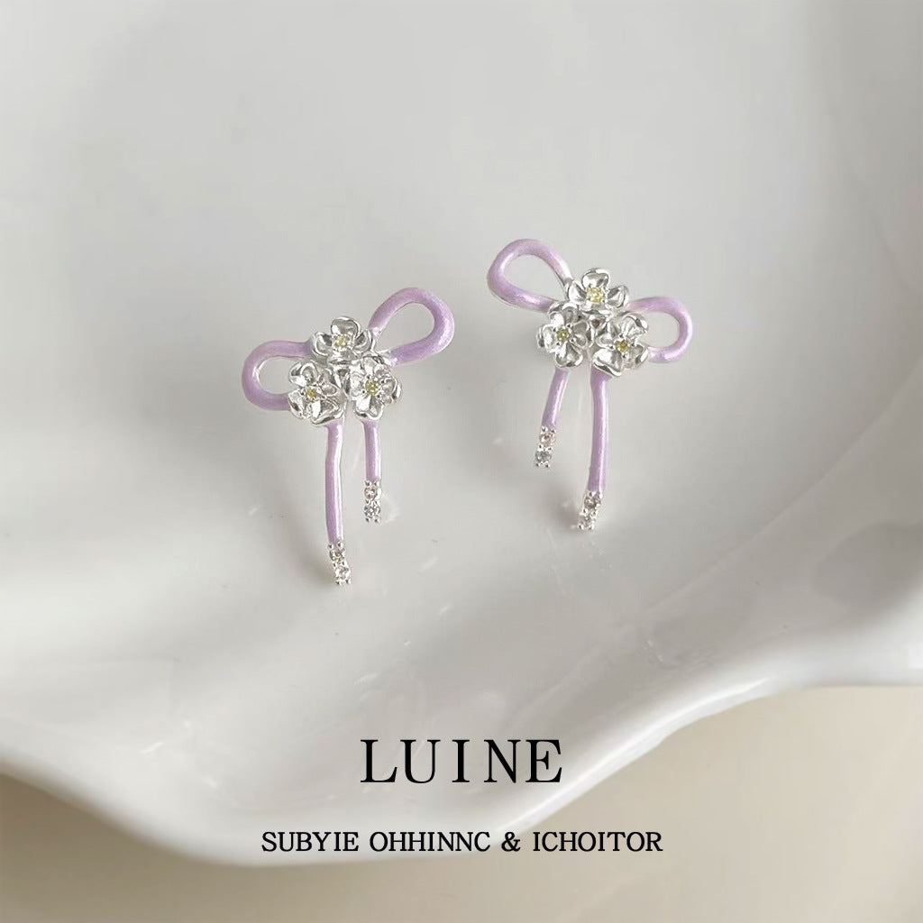 Enamel Drip Glazed Fashion Sweet High-grade Light Earrings