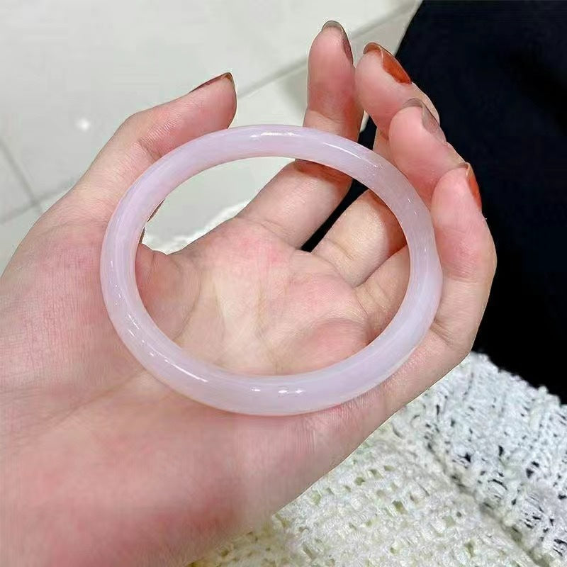 Women's Thick Type Round Glass Unknown Spring Bracelets