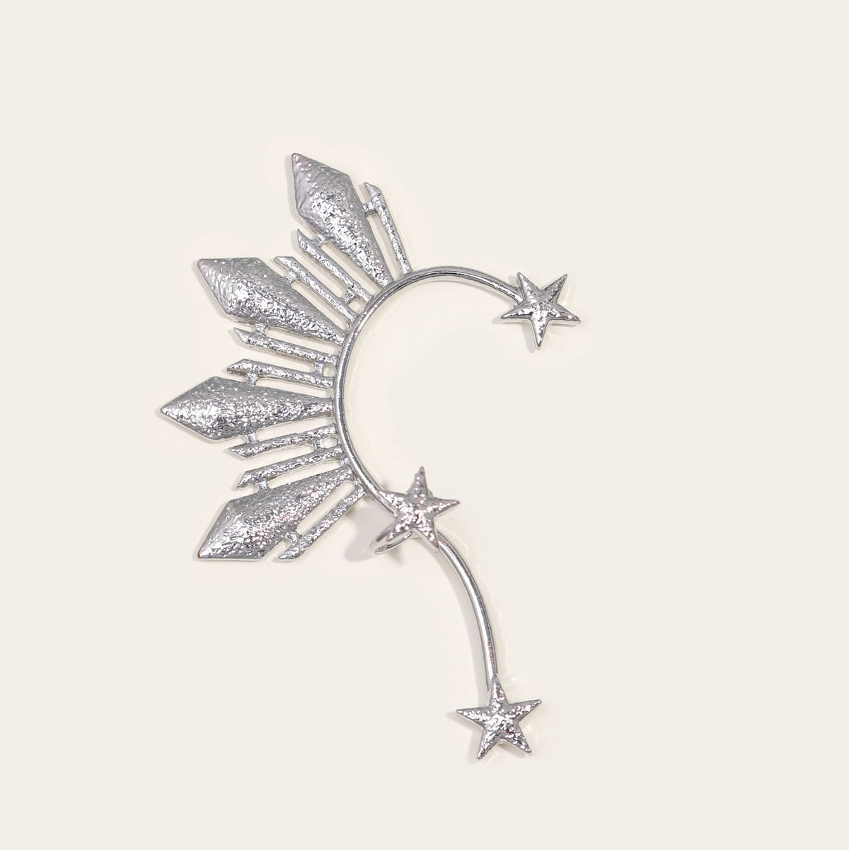 Grandeur Personality Creative Diamond Golden Five-pointed Ear Clip