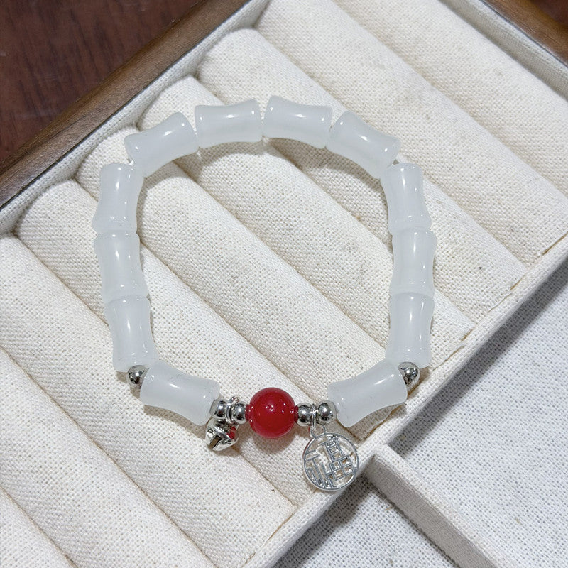 National Fashion Lucky Fortune Pony Life Niche Retro Couple Cinnabar Bracelet