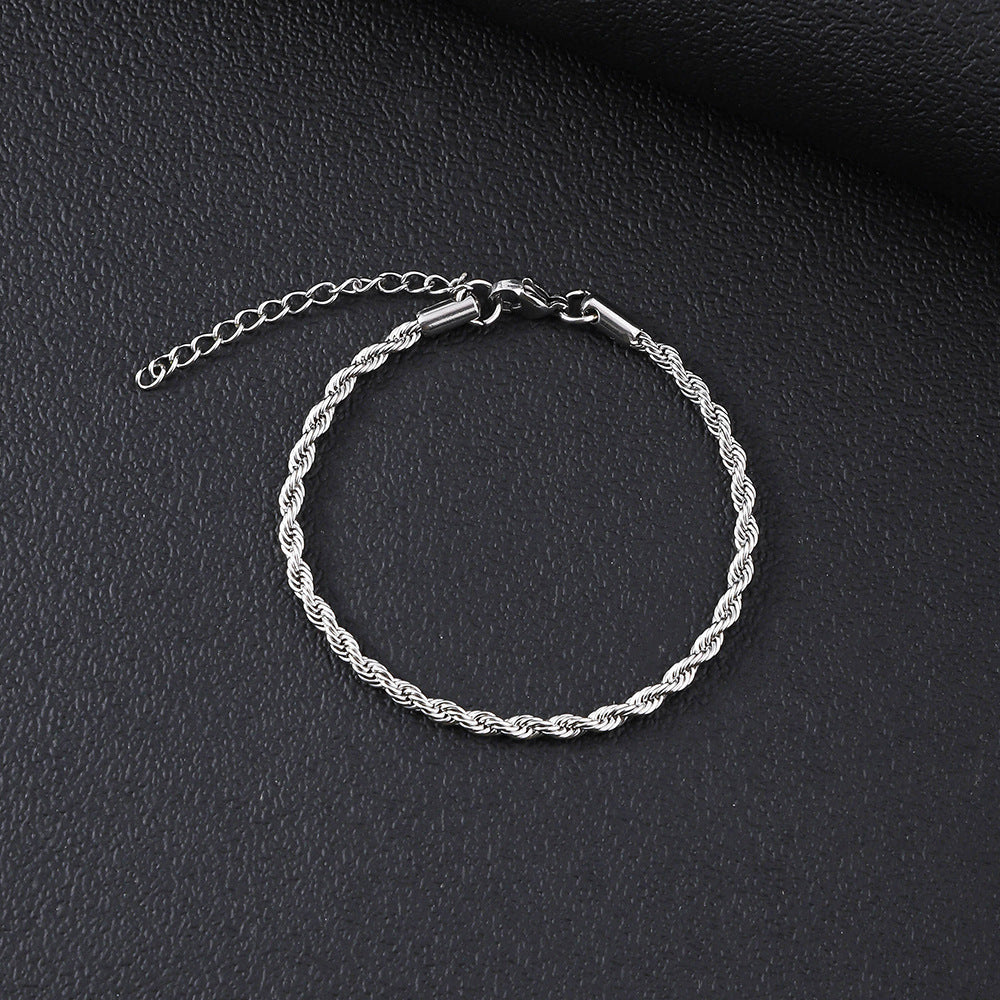 Stainless Steel Chain Cuban Fashion Trendy Cool Handsome Titanium Bracelet