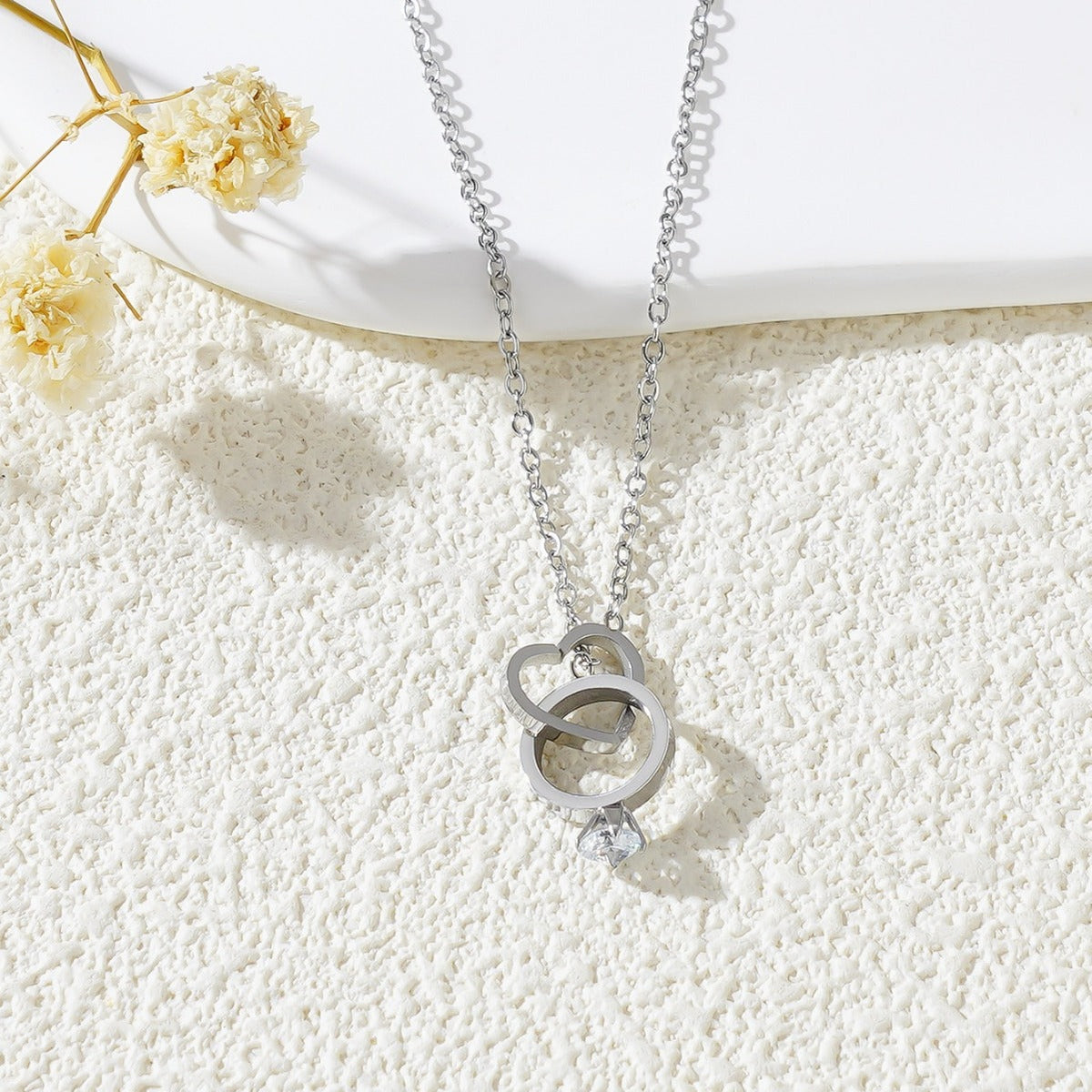 Diamond Simple Style Furnace Real Gold Titanium Steel Female Clavicle Necklace