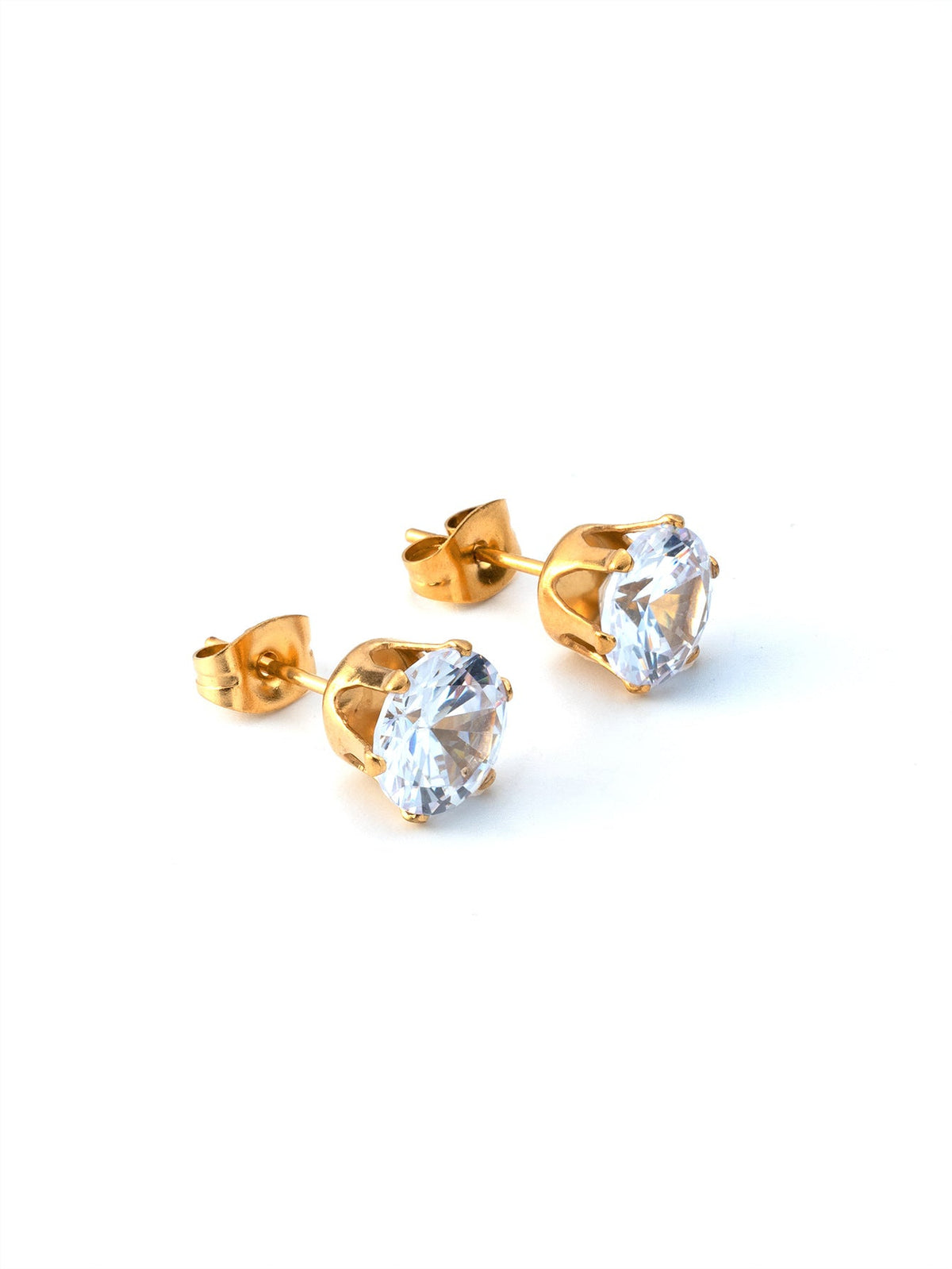 Women's Fashionable Simple Mini Gold-plated Stainless Steel Trending Stud Earrings