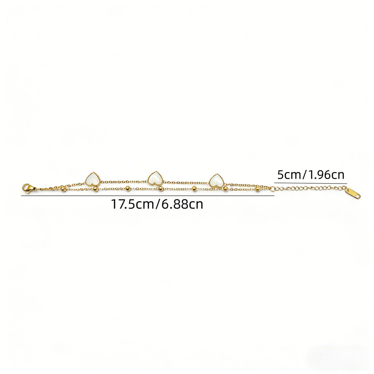 Women's Heart Titanium Steel High-grade Peach Couple Bracelet