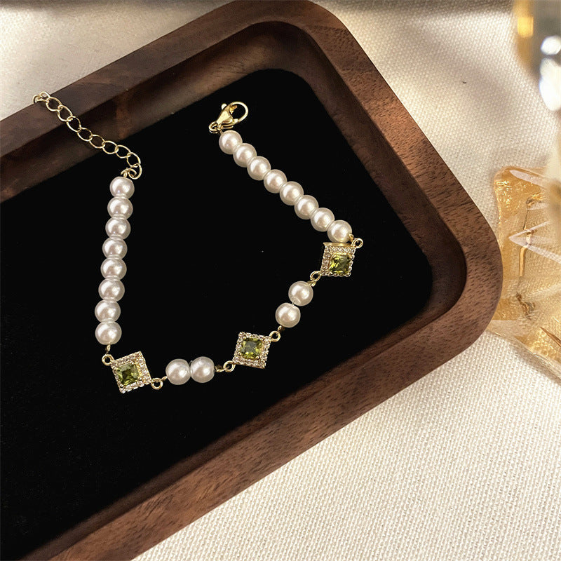 Women's Diamond Double Layered Wear Exquisite Niche Design Simple Bracelet