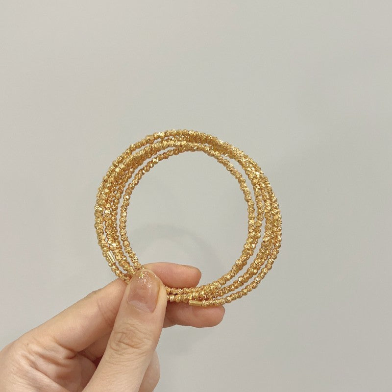 Elastic Memory Fashion Disco Beads Winding Bracelet