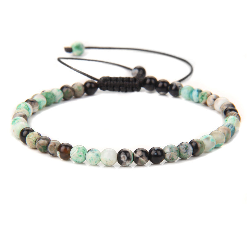 Natural Agate Stone Woven Female Beads Mini Energy Bracelets