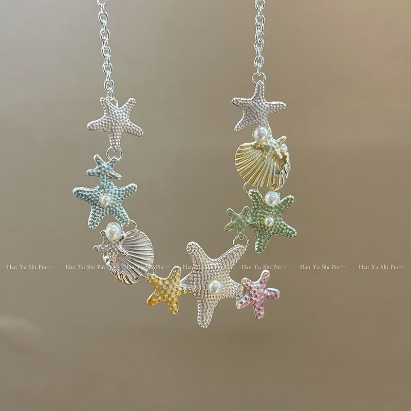 Women's Beach Vacation Style Ocean Starfish Shell Fashion Bohemian Rings