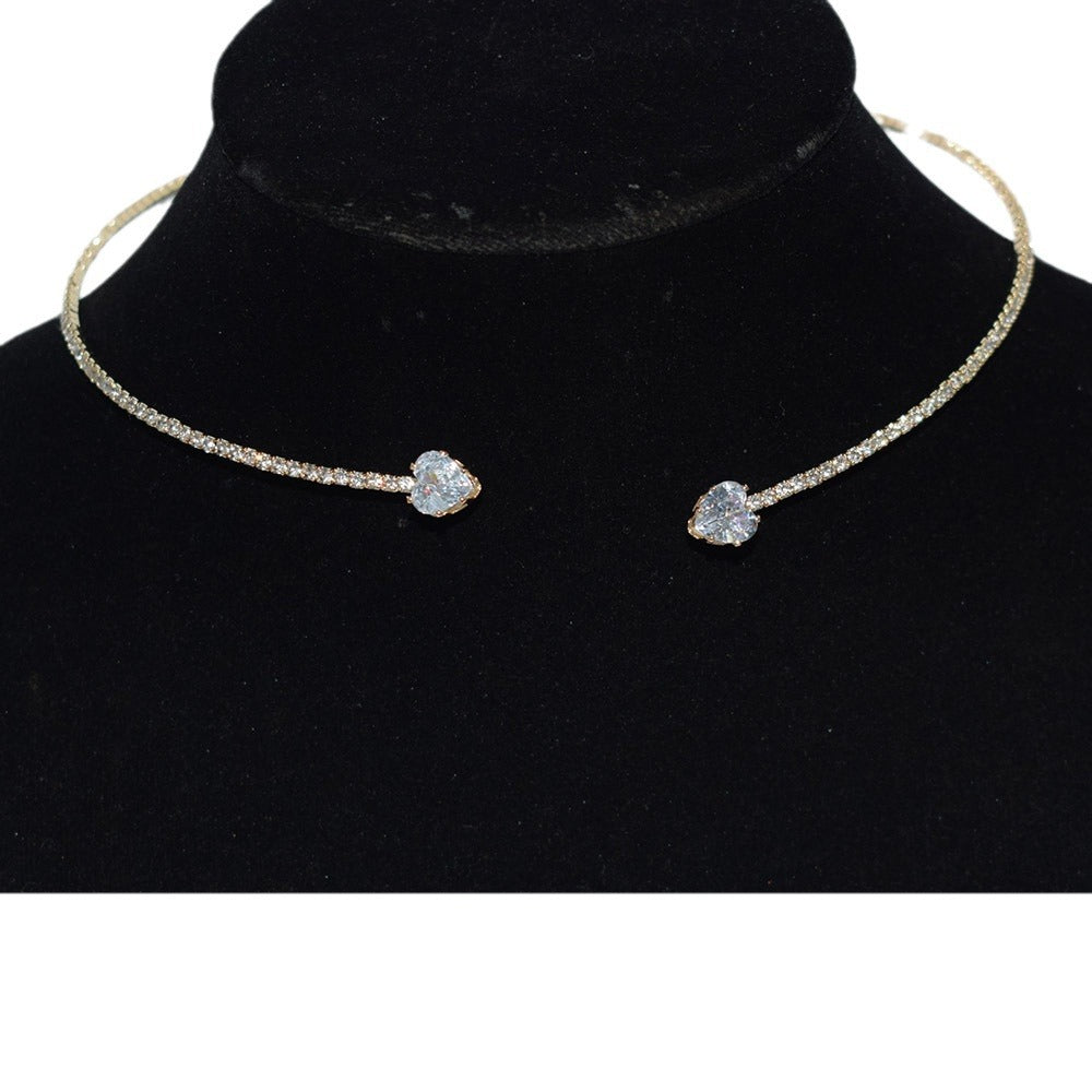 Popular Beam Neck Element Full Diamond Jewelry Set