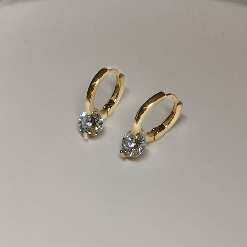 Women's Sterling Sier Delicate Trendy Simple Fashion Personality Cold Stud Earrings