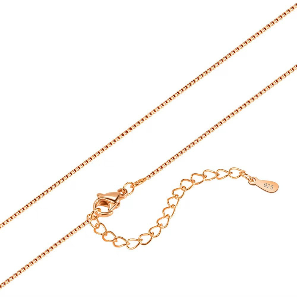 Box Chain Female Gold-plated Plus Extension Necklace
