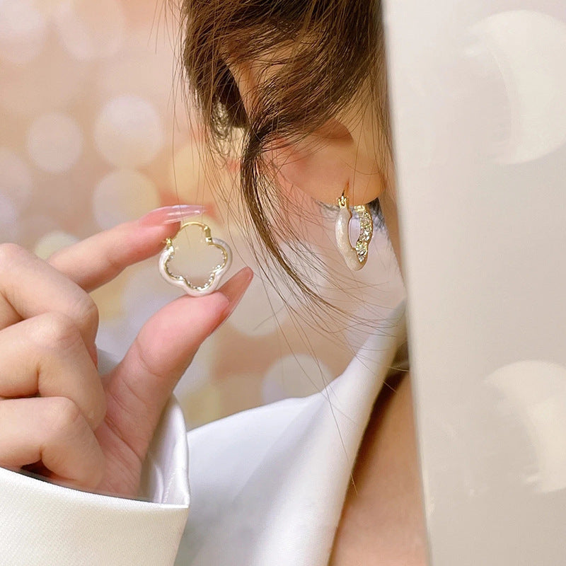 Women's Of Sier Big Hoop Light Luxury High-grade Ear Earrings