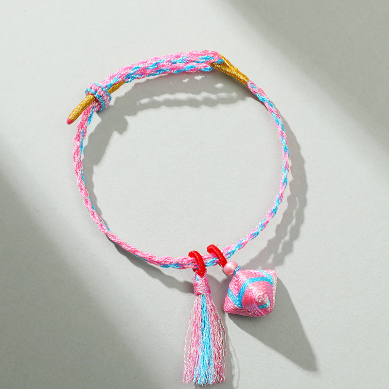 Dragon Boat Festival Colorful Rope Carrying Strap Handmade Braided Adult Bracelet