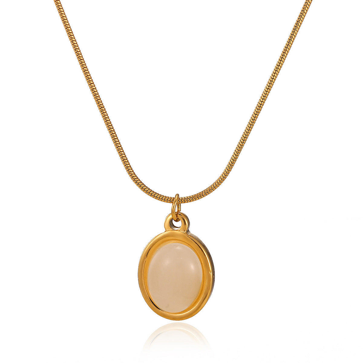 Unique Round Stone Niche Trendy Clavicle Chain Daily Necklace