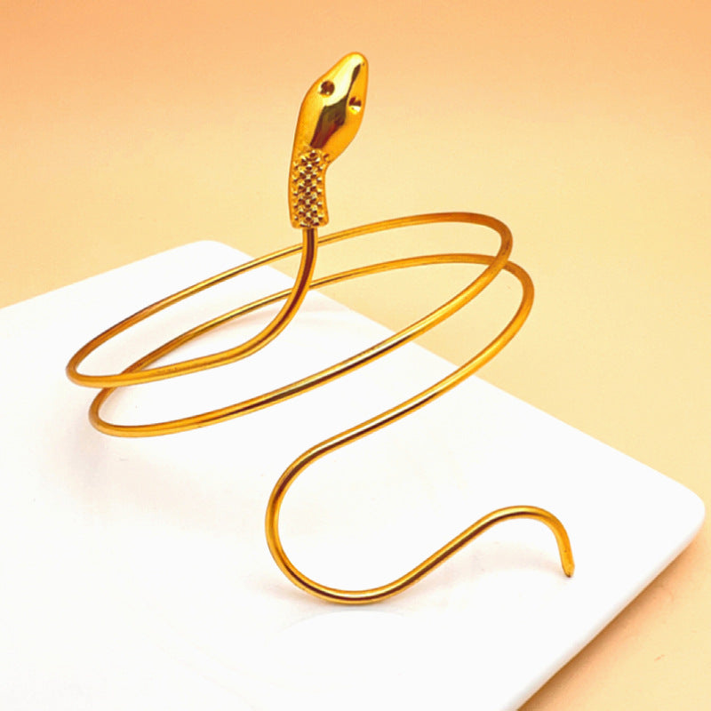 Exaggerated Snake-shaped Export Retro Fashion Twisted Winding Alloy Animal Bracelet
