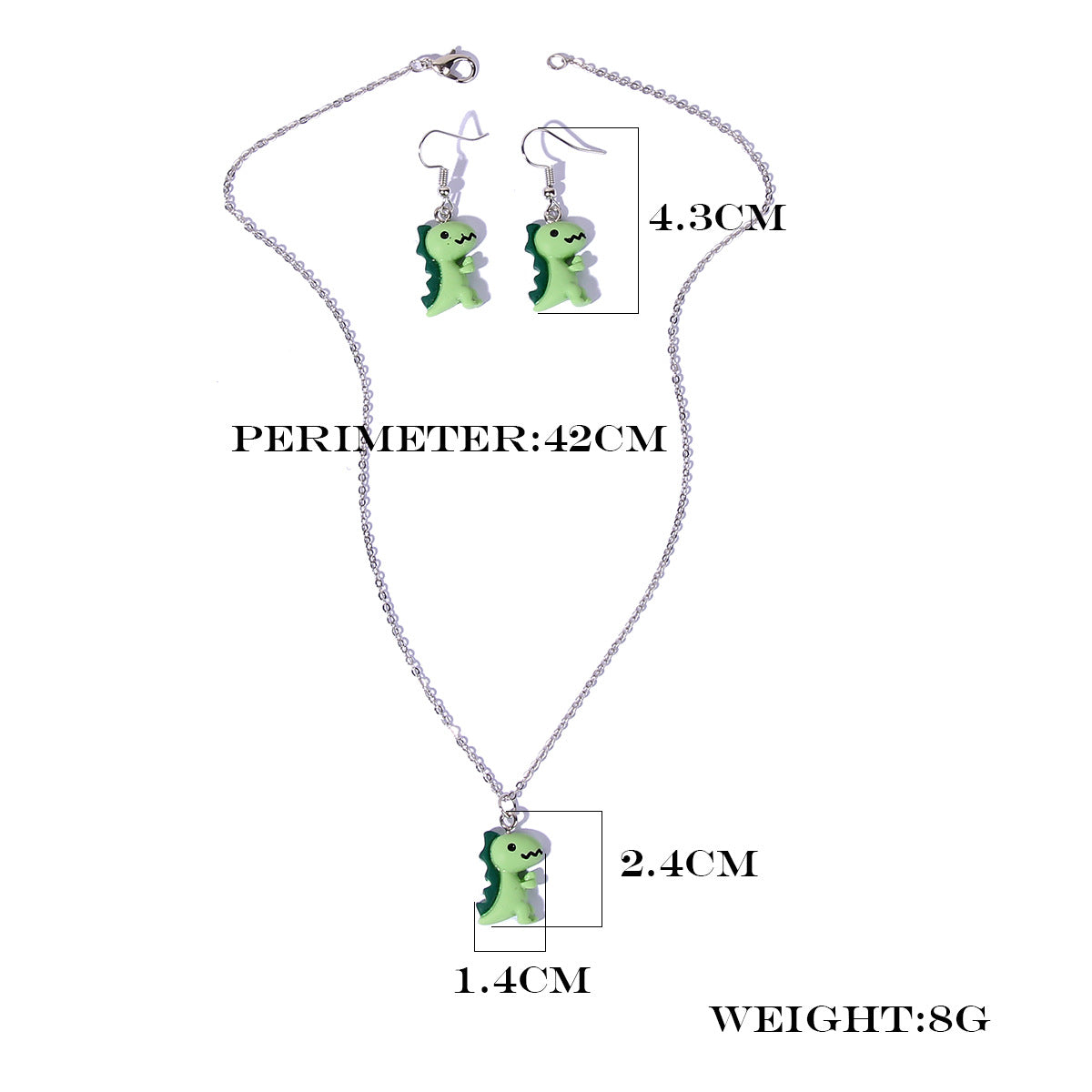 Women's Li Cute Fun Simple Little Dinosaur Personalized Necklaces