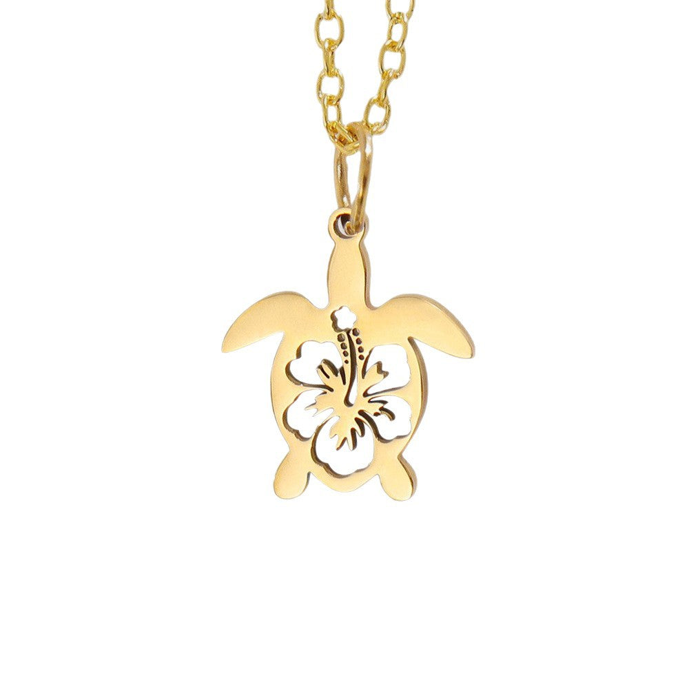 Steel Hollow Turtle Personalized Minority Trendy Pendant