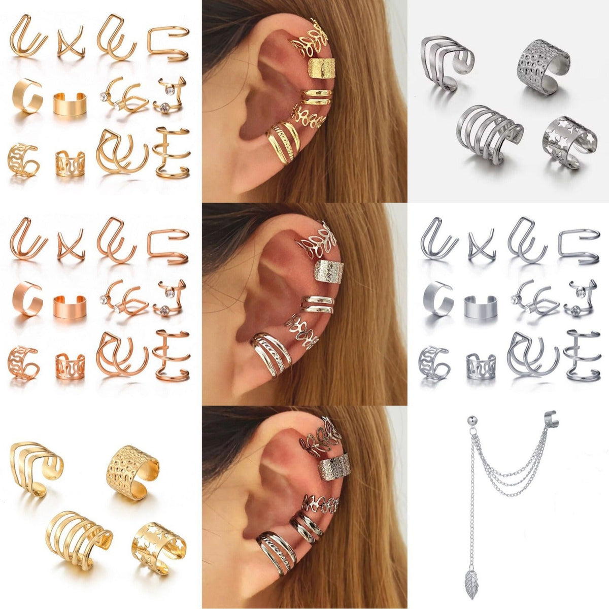 Unique Cool Creative Simple Metal Alloy Ear Clip