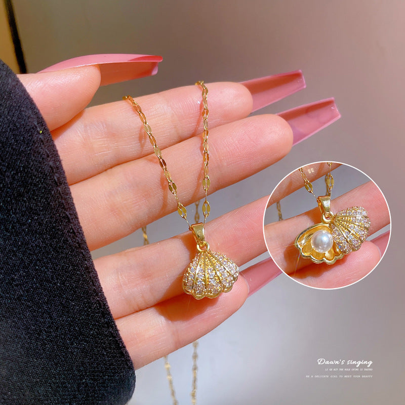 Women's Shell Light Luxury Temperament Gorgeous Full Necklaces