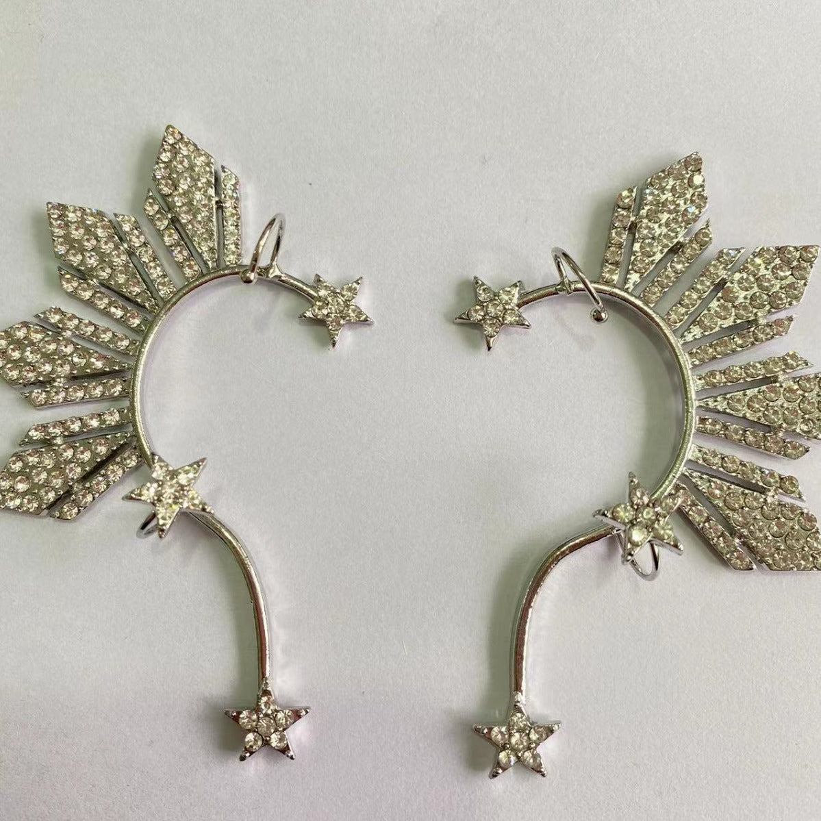 Grandeur Personality Creative Diamond Golden Five-pointed Ear Clip