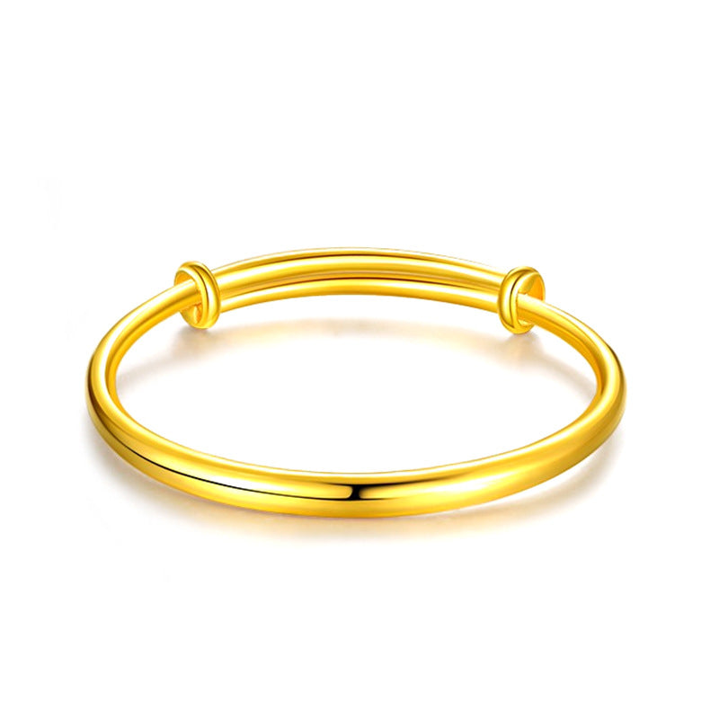 Women's Glossy Push-pull Fast Hand Walking Vietnam Placer Gold Bracelet