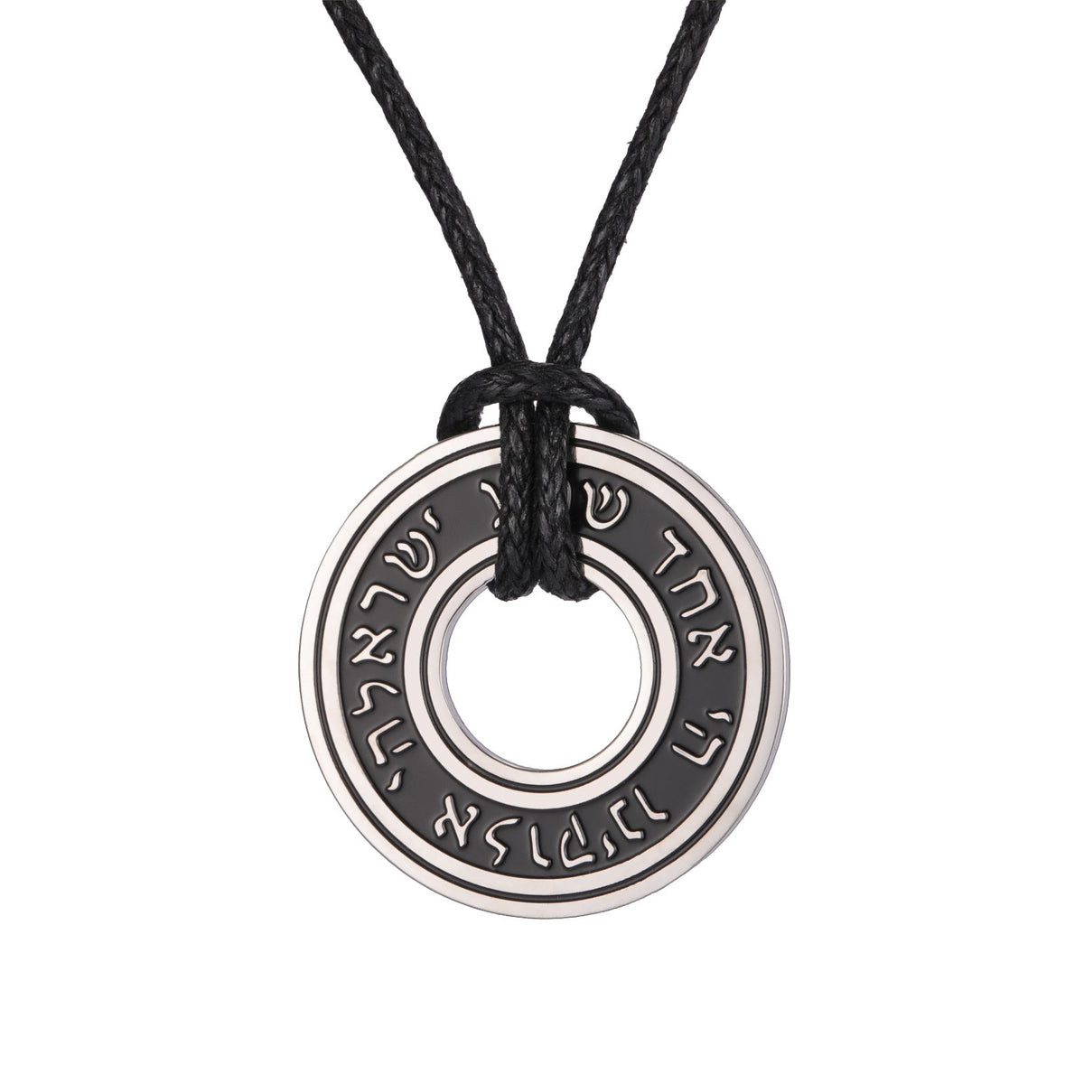 Retro Titanium Steel Cut Blackened Stainless Runic Letter Hollow Leather Necklaces