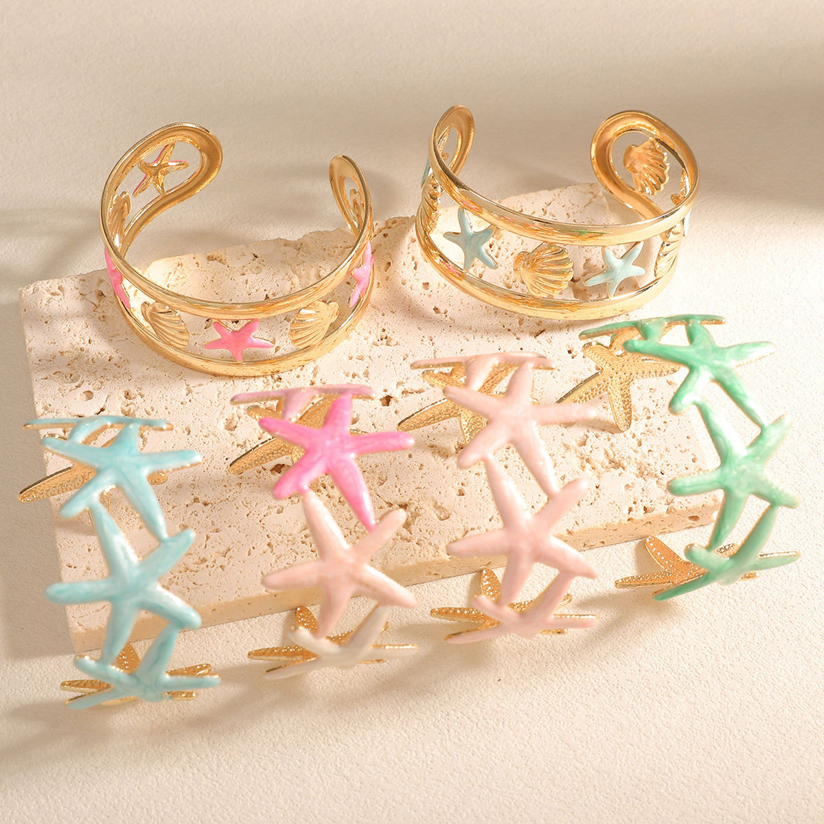 Light Luxury High-grade Drop Oil Open-ended Bracelets