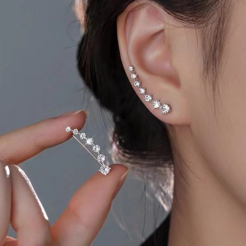 Women's Big Dipper Seven Star Rhinestone Diamond Ear Row Of Diamonds Earrings