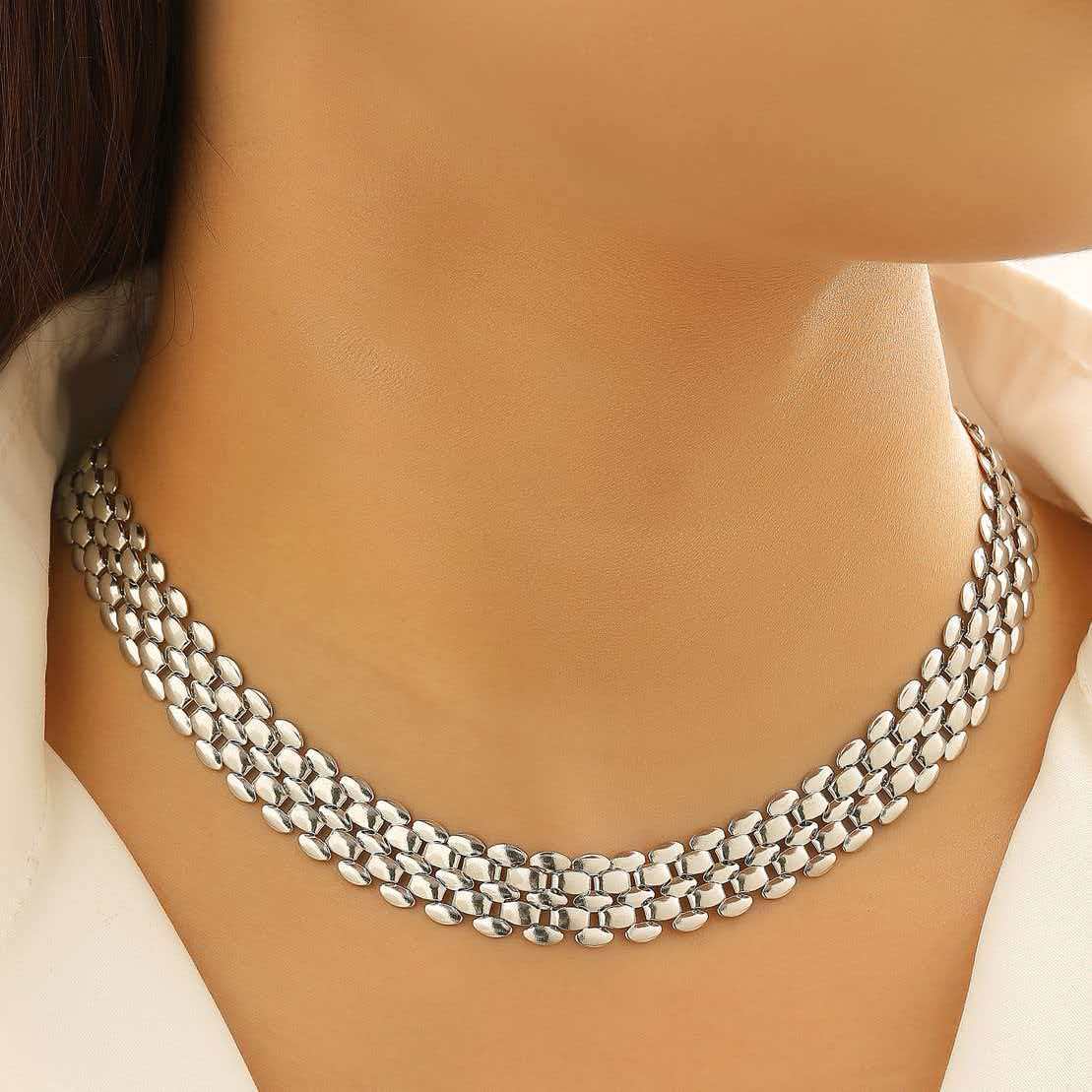 Women's Fashion Y-shaped Watch Clavicle Chain Stacked Strap Length Sweater Rings