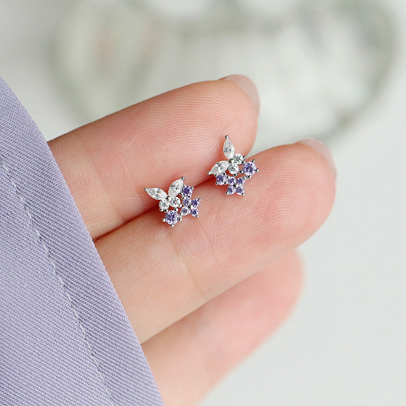 Butterfly For Light Luxury Minority High Stud Earrings