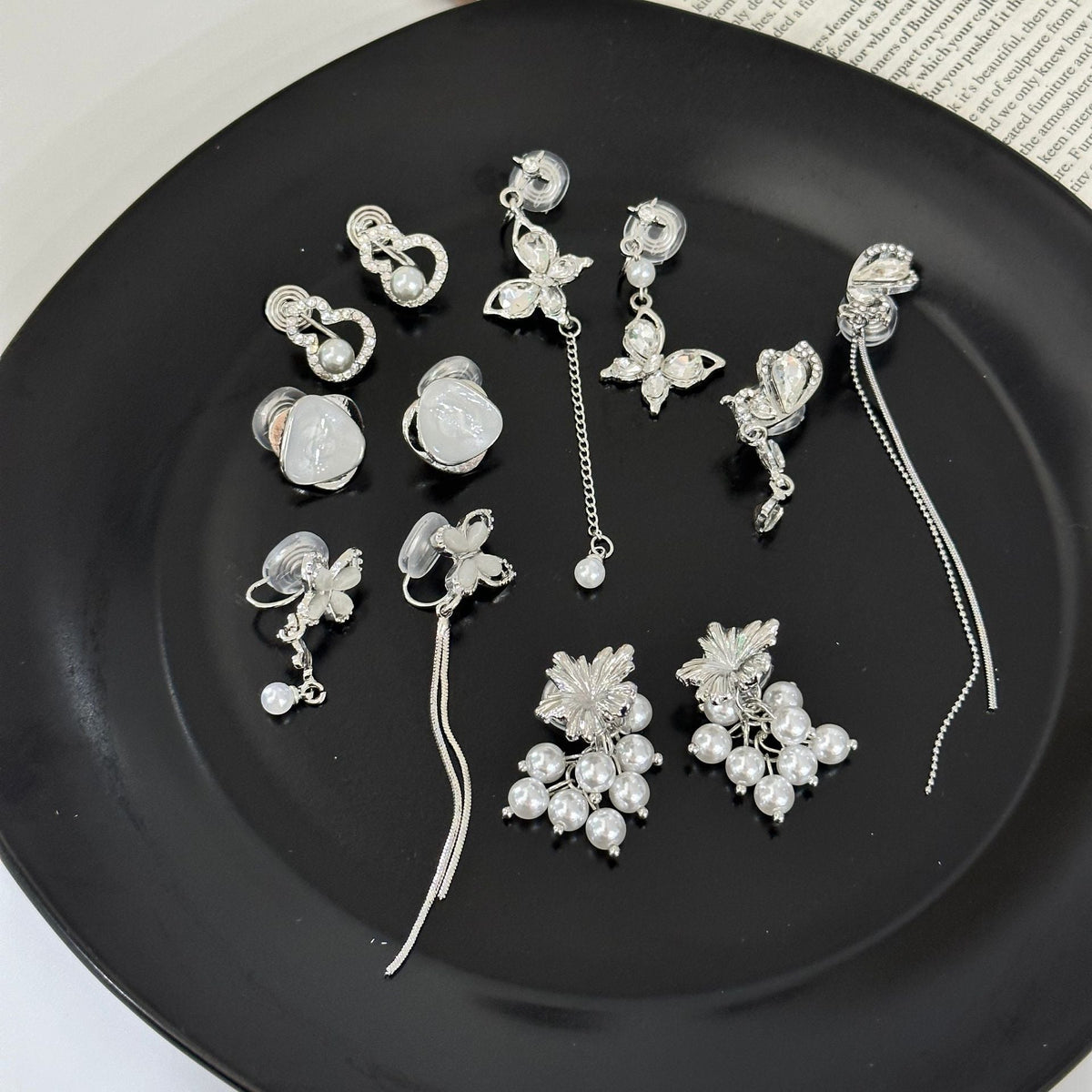 Women's Fairy Sweet Flower Earless Mosquito Coil Niche High-grade Ear Clip