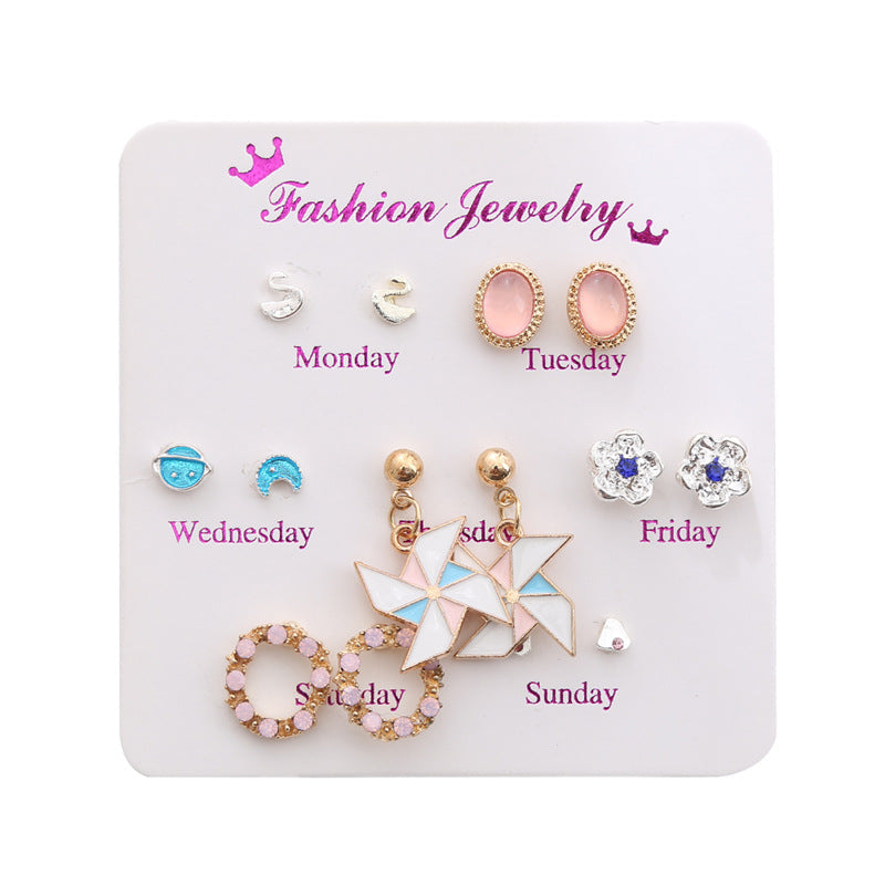 One Week Wearing Female Personality Windmill Balloon Stud Earrings