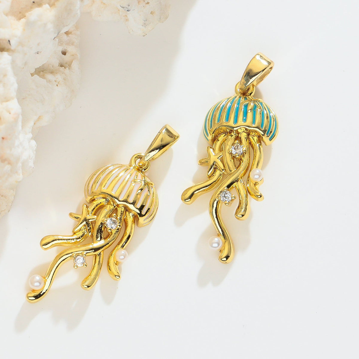Ocean Series Dripping Jellyfish Niche Design Clavicle Necklaces