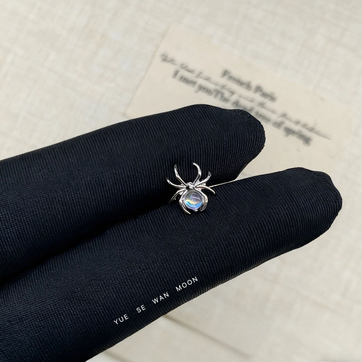 Titanium Alloy Rose Red Spider Ear Bone Sweet Cool Flat Stud Earrings