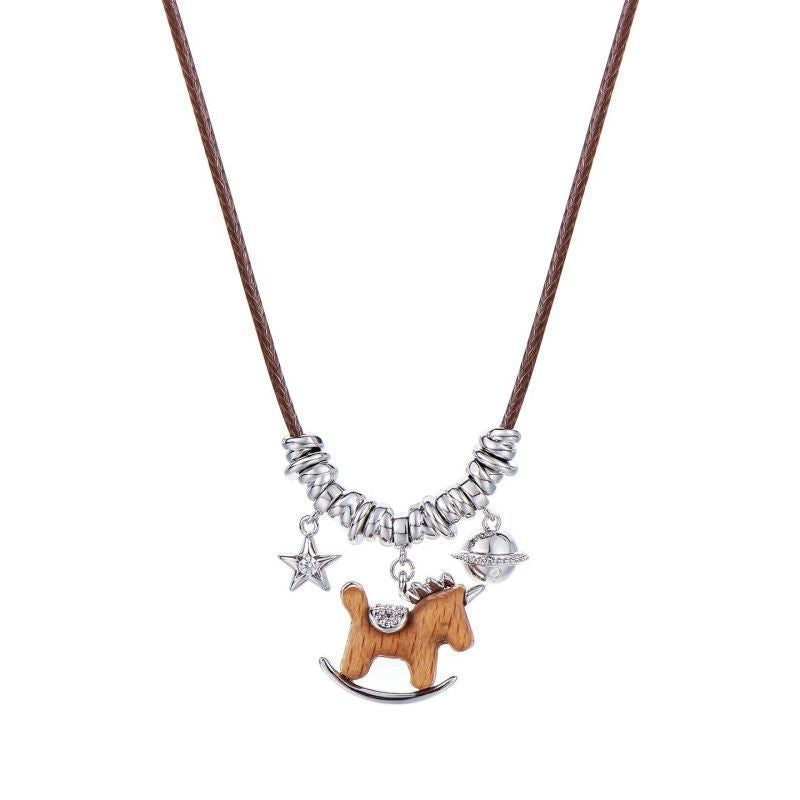 Rich Soon Chinese Red Pony Exquisite Small Horse Necklace