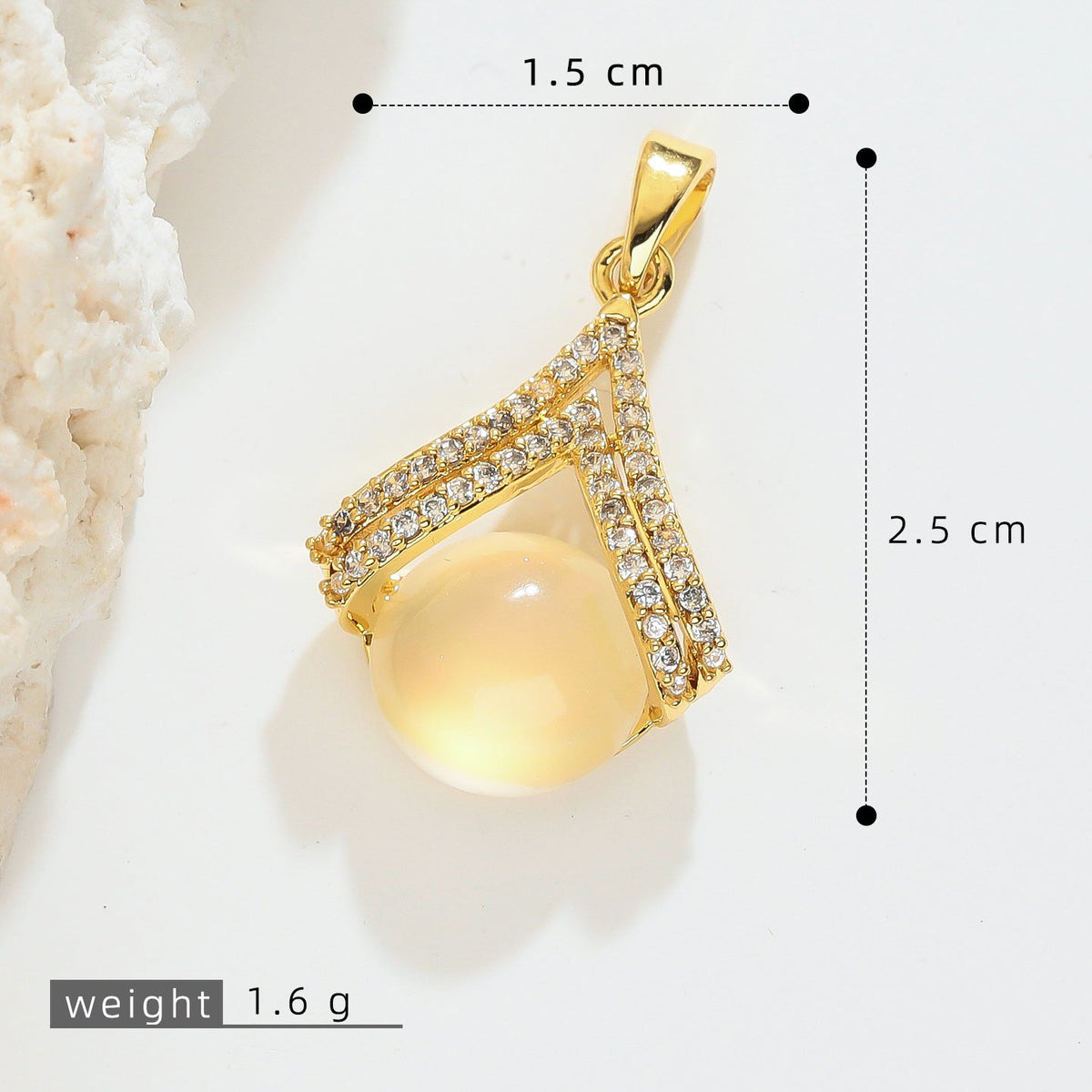 Gold-plated Retro Simple Oval Magic Single Jewelry Accessories
