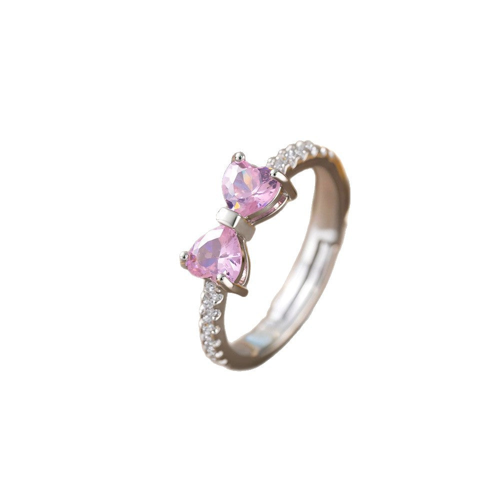 Simple Cute Bow Zircon Fashion Minimalist Jewelry Set
