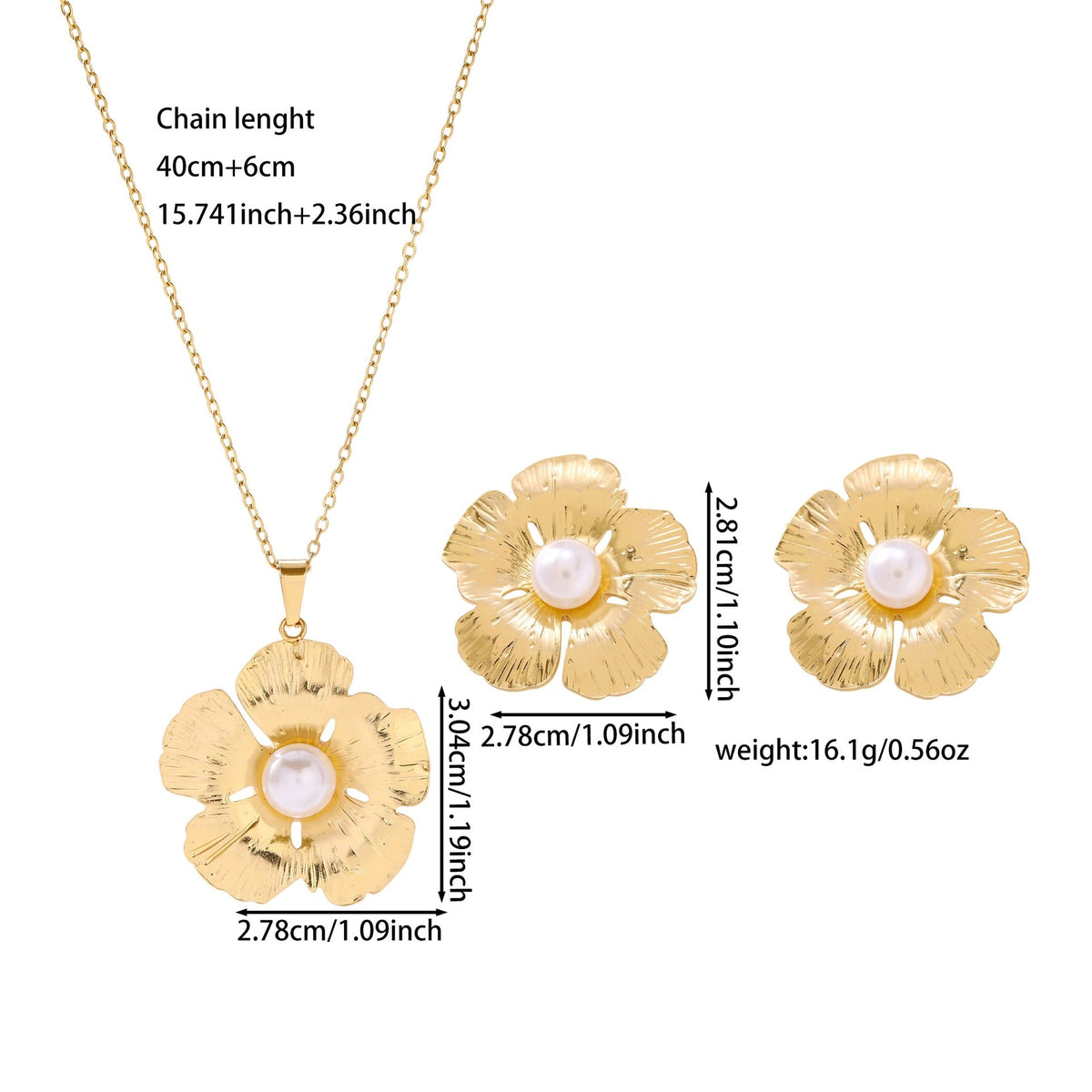 Women's French Stainless Steel Suite Light Luxury High-grade Jewelry Set