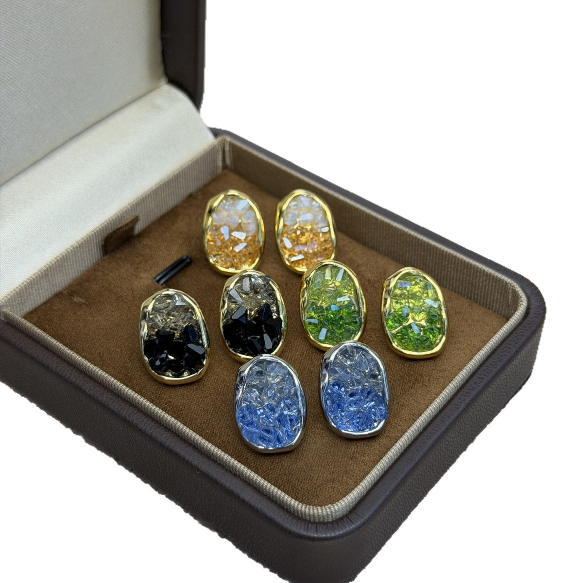 Women's Niche Crystal Gradient High-grade Fresh Light Luxury Trendy Exquisite Refined Rings