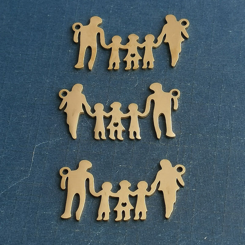Titanium Steel Five Family Fashion Stainless Pendant