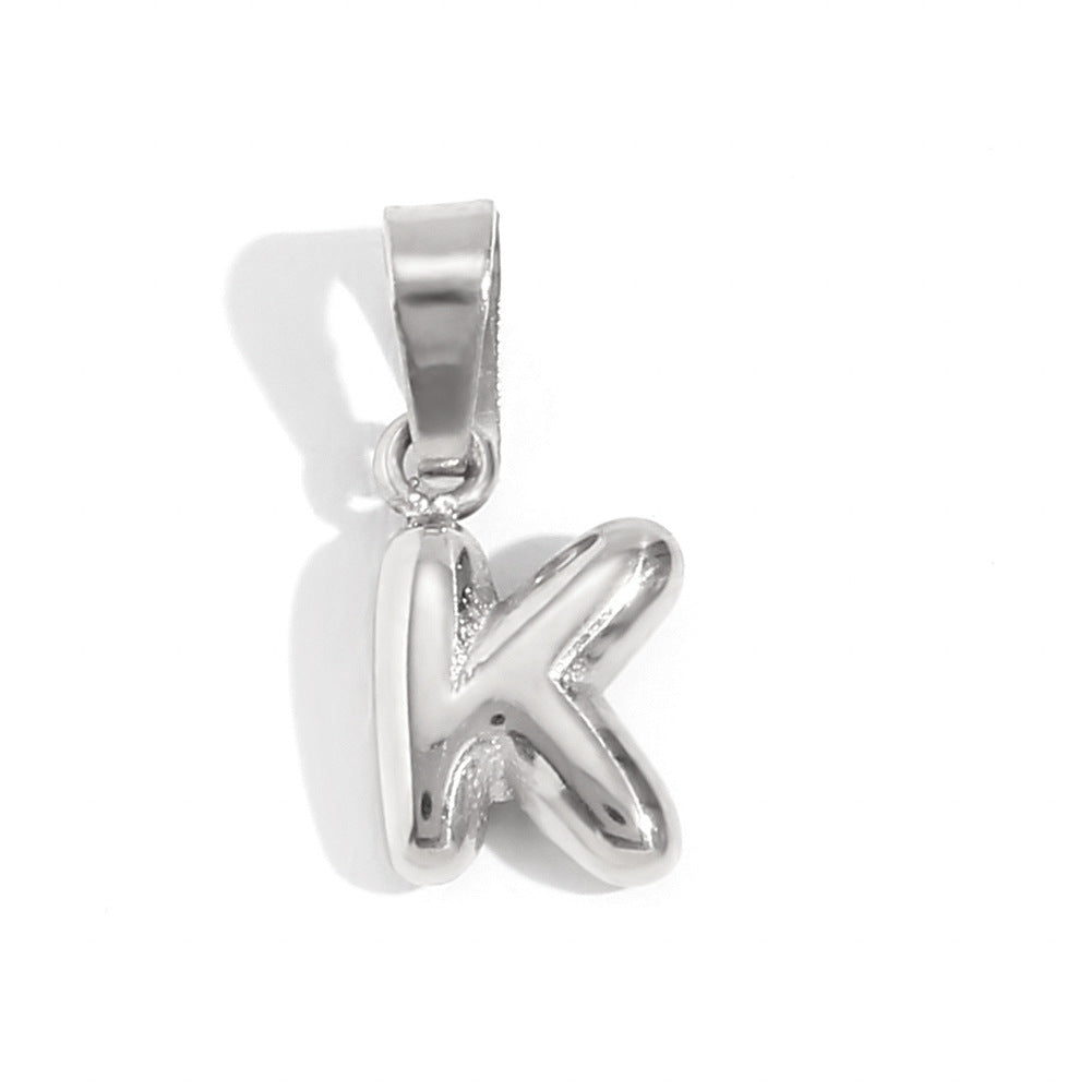 Bubble English Stainless Steel Gold Plated Pendant