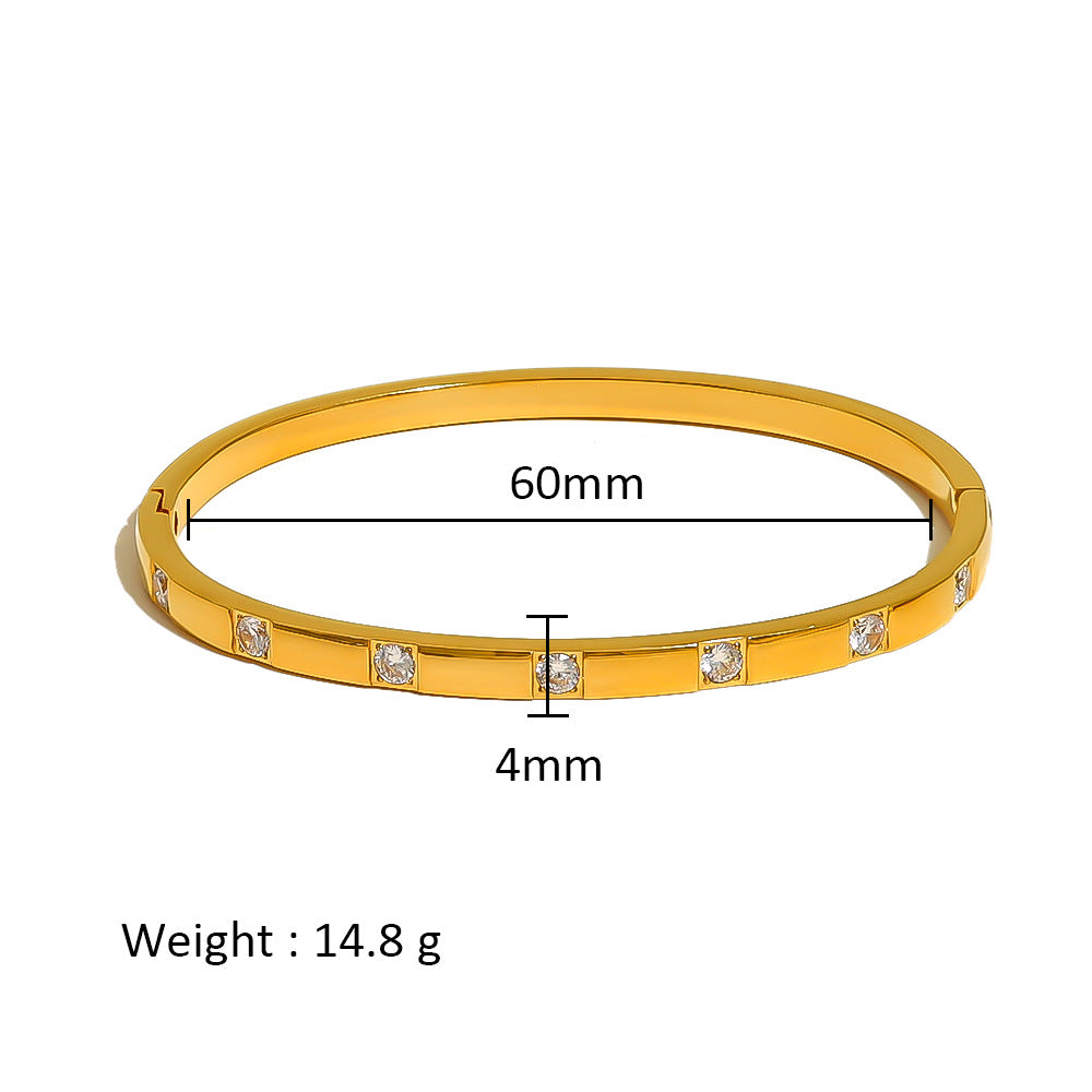 Women's Stainless Steel Electroplated Eight Awn Star Flower Geometric Bracelets