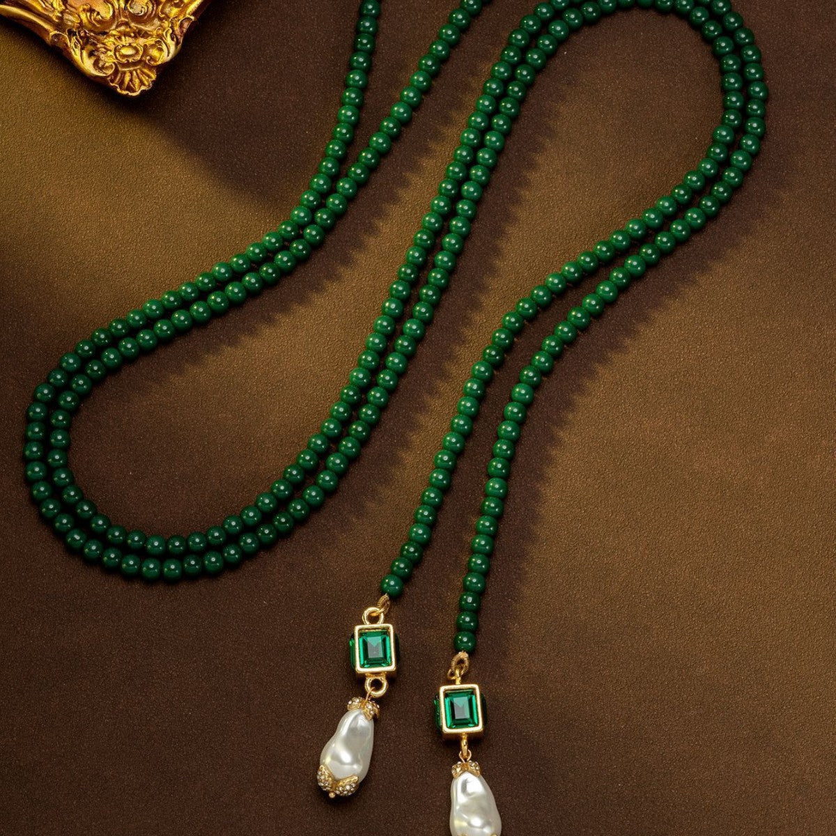 Emerald Square Sugar Sweater Chain Affordable Luxury Fashion High Sense Necklace