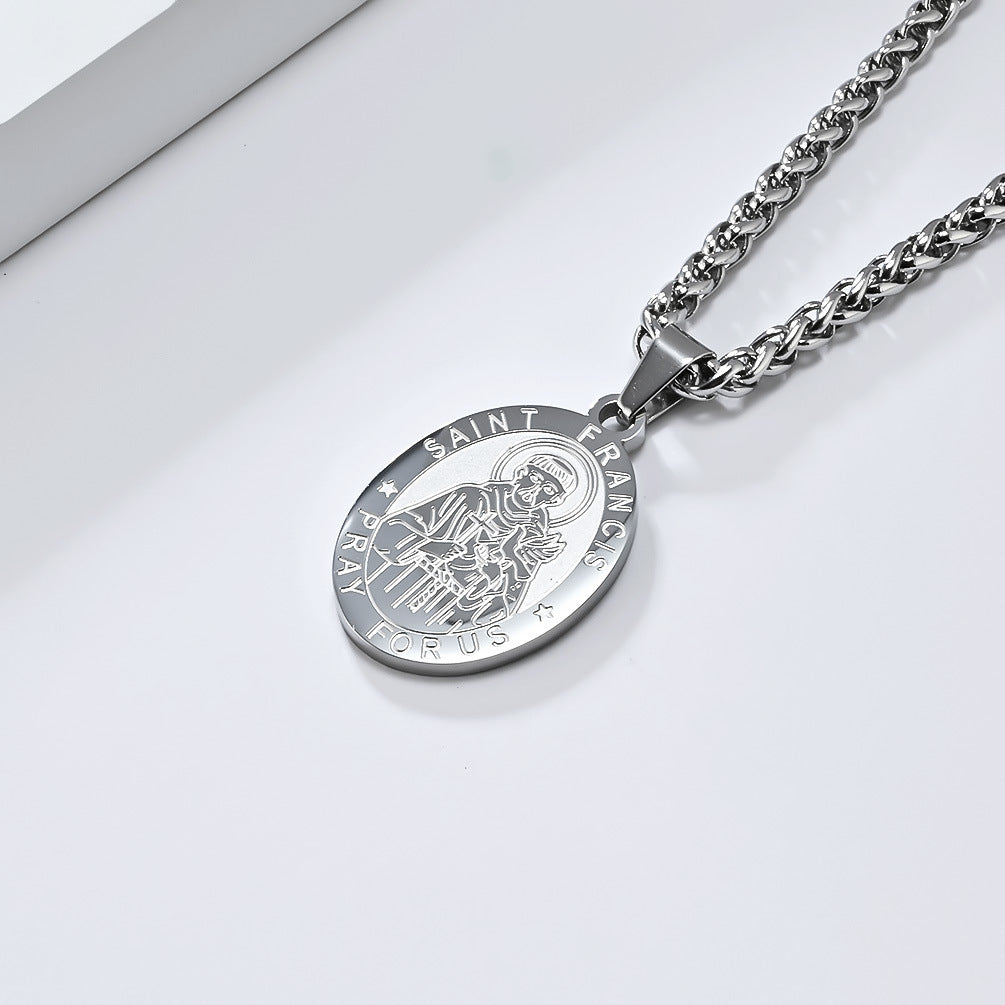 Women's & Men's God's Holy Guardian Titanium Steel Design Pendant