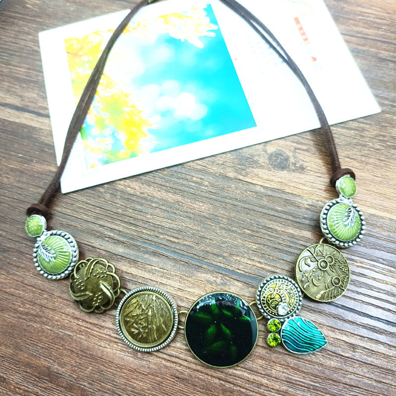 Leather String Female Temperament Wild Ethnic Necklace
