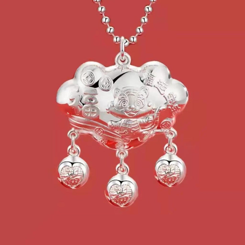 Sier-plated Long Life Sier Lock Years Old Pendant