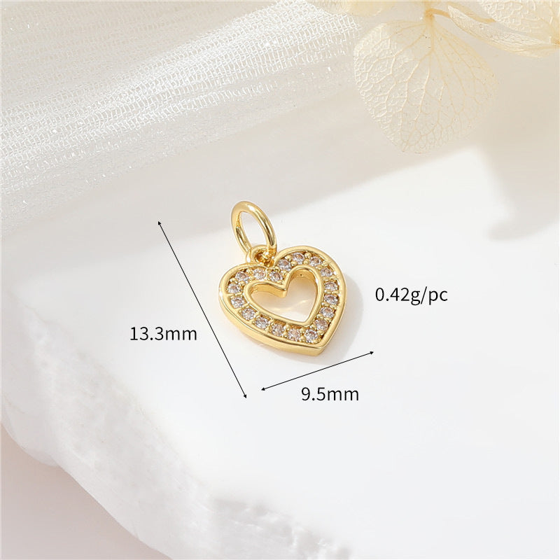 Inlaid Zircon Christmas Tree Clover Love Handmade Pendant