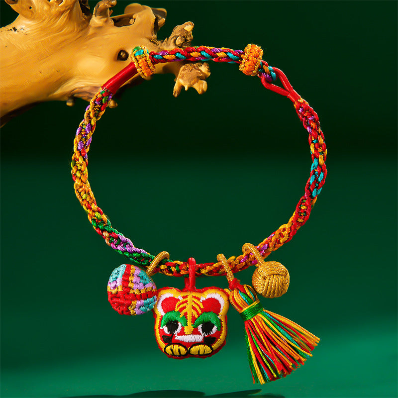 Dragon Boat Festival Colorful Rope Carrying Strap Handmade Braided Adult Bracelet