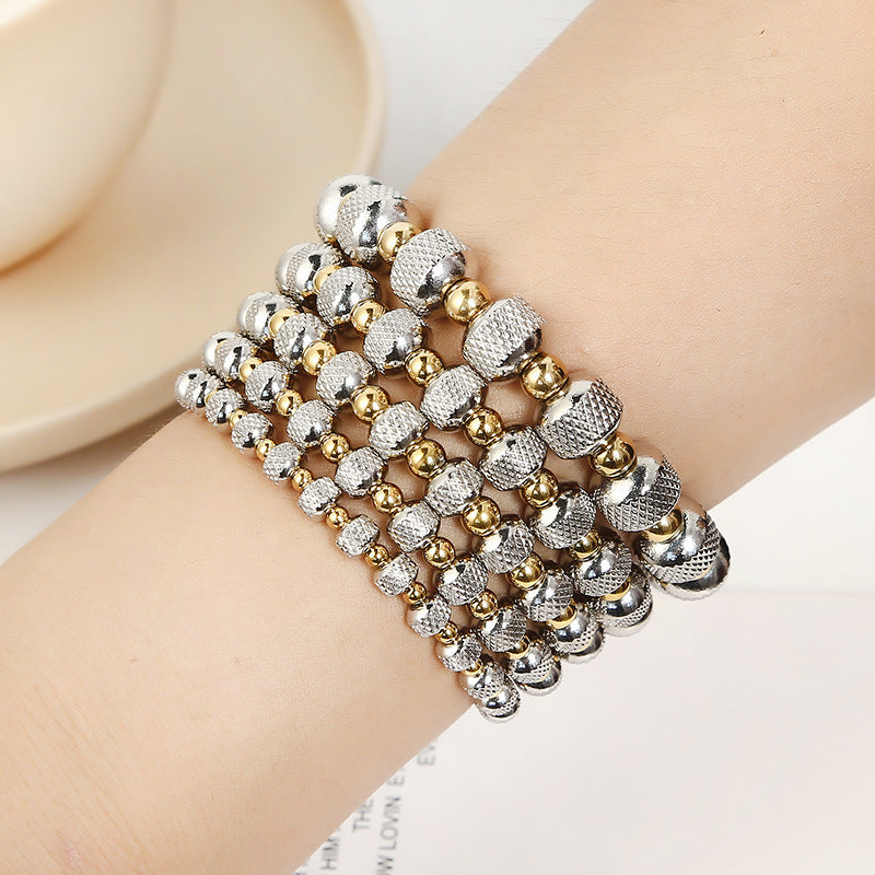 Metal Stainless Steel High-quality Gold Two-tone Bracelets