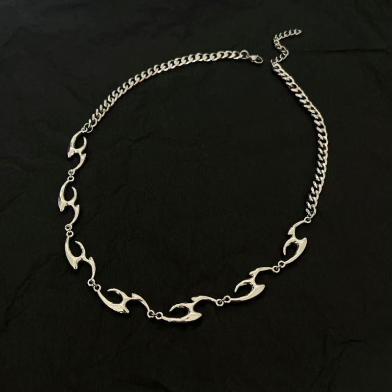 Women's & Men's Texture Hip Hop Design High Sense Clavicle Chain Necklaces